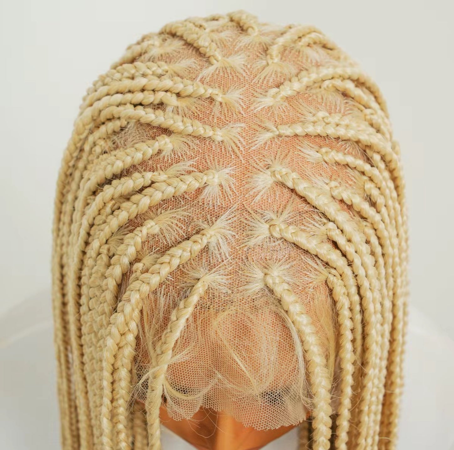 Blonde 36" Knotless Square Box Braided Wig