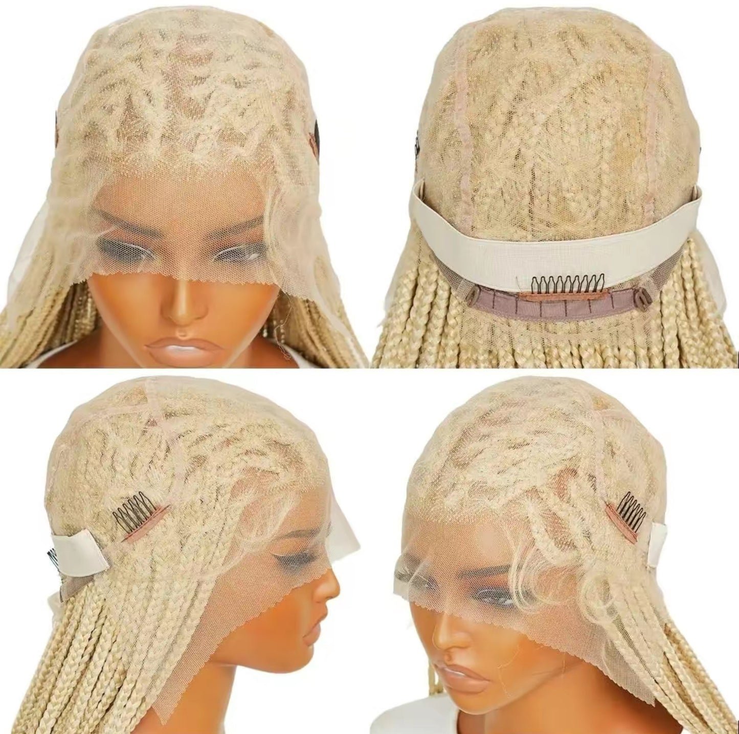 Blonde 36" Knotless Square Box Braided Wig