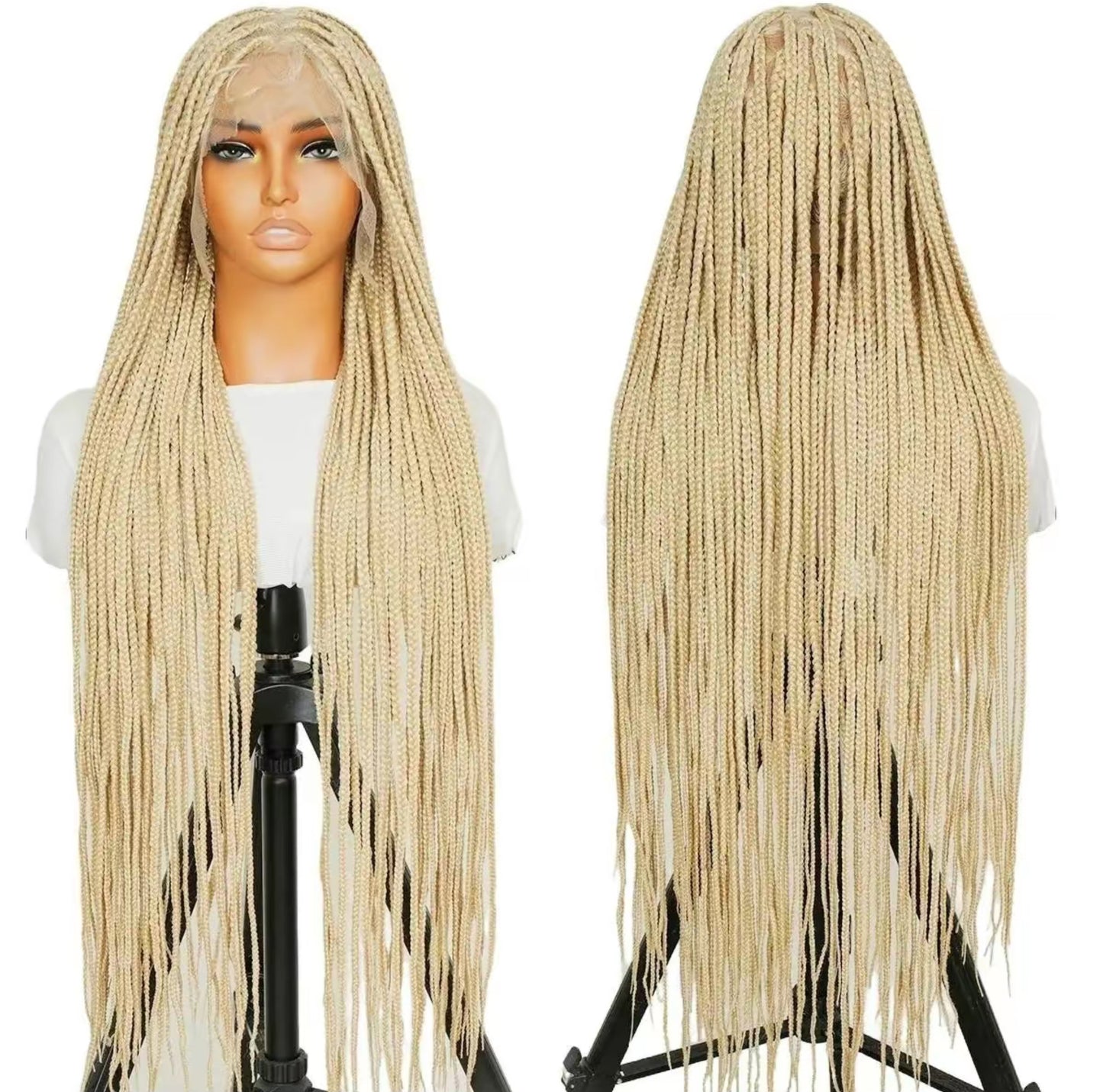 Blonde 36" Knotless Square Box Braided Wig