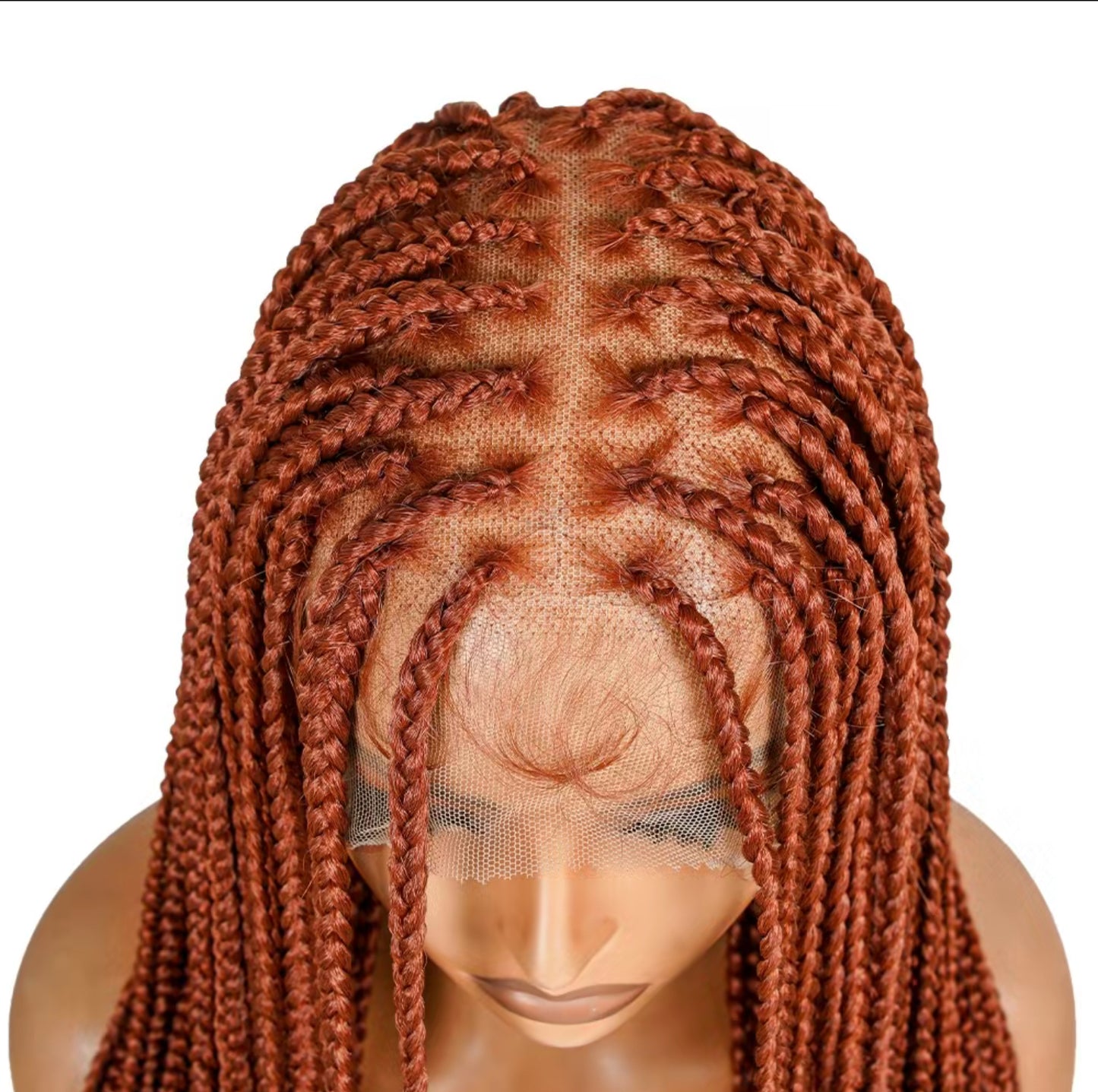 36" Square Box Braids - Full Handmade, Premium Synthetic Fiber, Full Lace.