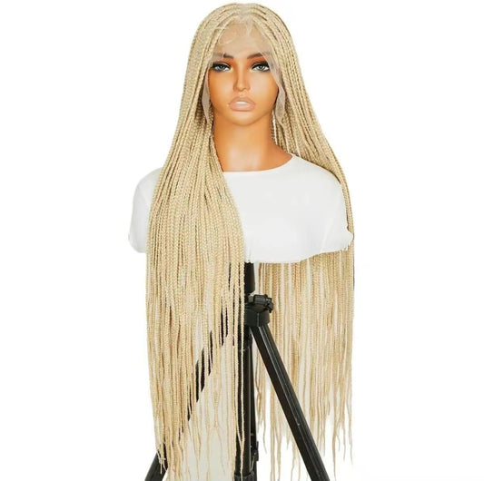 Blonde 36" Knotless Square Box Braided Wig