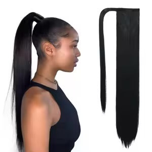 Jet Black Ponytail