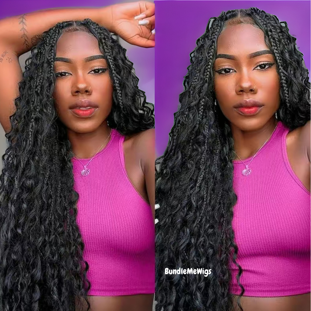 Knotless Braids Human Hair Wig